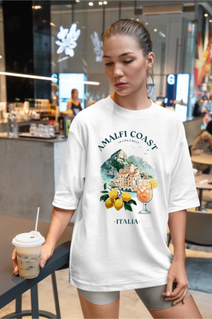 TRICOURI UNISEX - Tricou Unisex Din Bumbac 100% Amalfi Coast