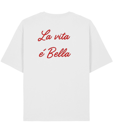 Tricouri pentru barbati - Tricou Unisex Relaxed Din Bumbac Organic La Vita e Bella