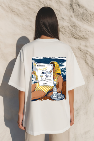 Tricouri pentru barbati - Tricou Unisex Relaxed Din Bumbac Organic Azul