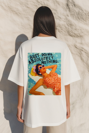 Tricouri pentru barbati - Tricou Unisex Relaxed Din Bumbac Organic Busy to do nothing