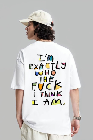 Tricouri pentru barbati - Tricou Unisex Relaxed Din Bumbac Organic I am exactly who i am