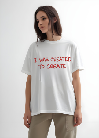 TRICOURI UNISEX - Tricou Unisex Din Bumbac 100% I was create to create
