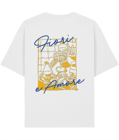 Tricouri pentru barbati - Tricou Unisex Relaxed Din Bumbac Organic Fiori e Amore