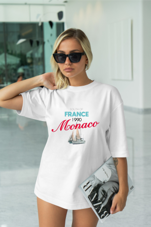 Tricouri unisex - Tricou Unisex Relaxed Din Bumbac Organic Monaco