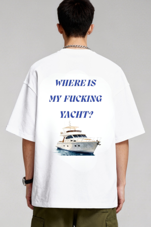 Tricouri pentru barbati - Tricou Unisex Relaxed Din Bumbac Organic Where is my fucking yacht?