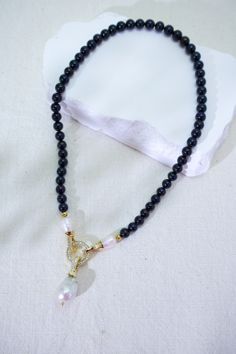 COLIER DESIRE, PERLE NEGRE [3]
