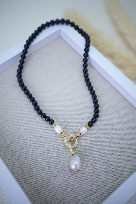 COLIER DESIRE, PERLE NEGRE [6]