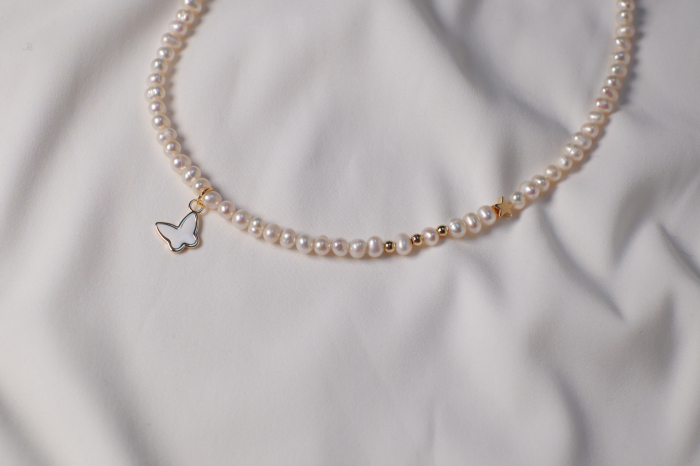 Colier White Butterfly [2]