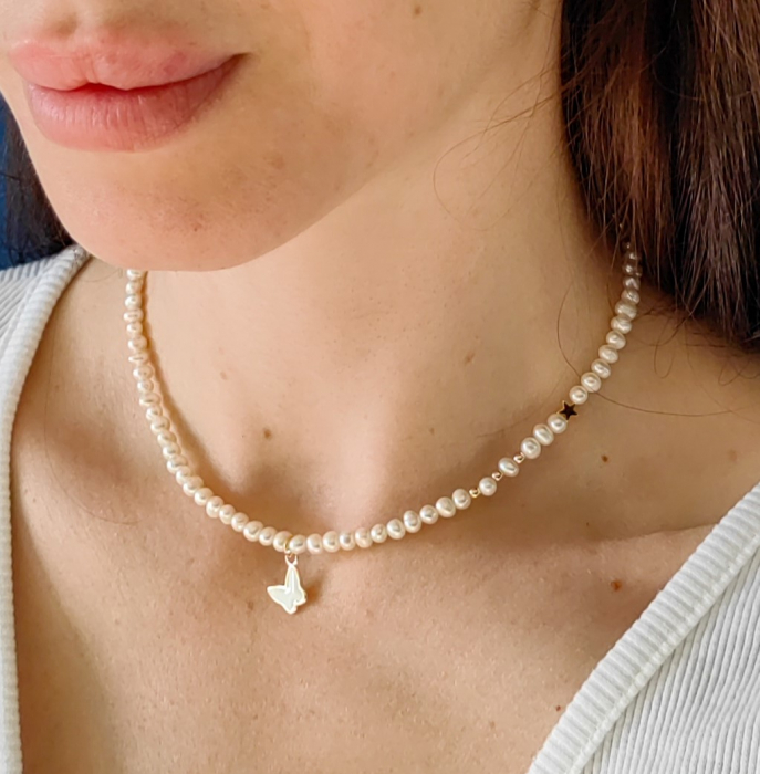 Colier White Butterfly [3]