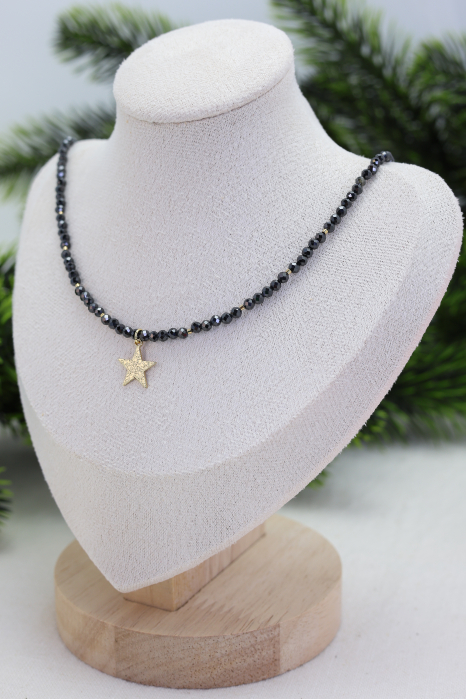 COLIER ZIRCONIA NEAGRĂ, STAR [1]