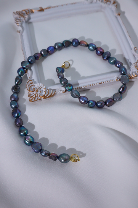 DYO - Colier Perle Diforme Indigo 8-9 mm [5]