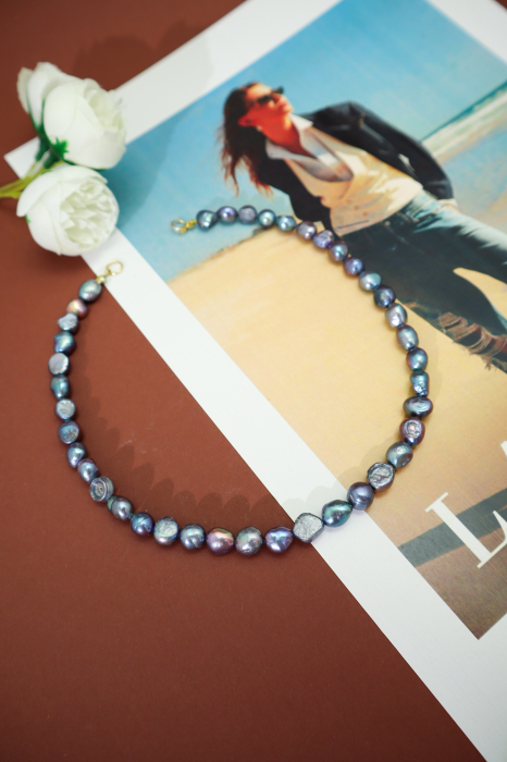 DYO - Colier Perle Diforme Indigo 8-9 mm [3]