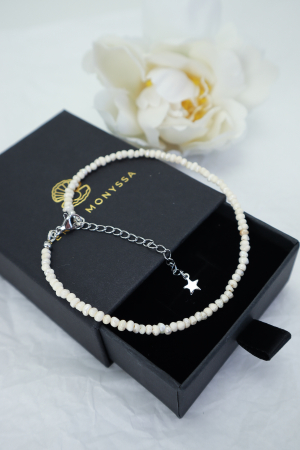 Brățări de picior - Brățară de picior perle naturale