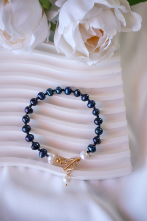 Brățări - Brățară Perle Negre - Amedeea