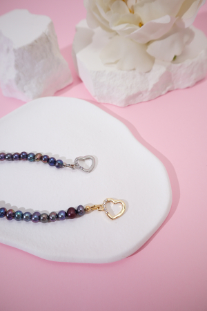 Coliere perle negre - Choker Love Me