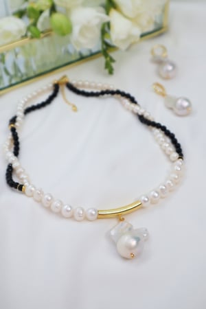 Mix perle și pietre semiprețioase - Colier Baroque