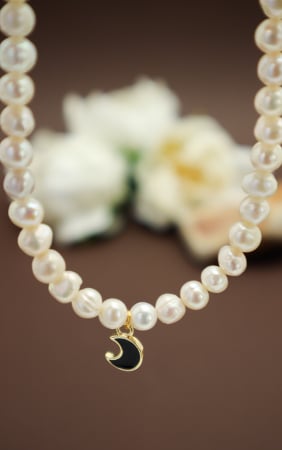 Coliere perle albe - Colier Câte-n Lună Și În Stele
