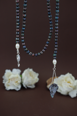 Coliere perle negre - Colier Emma