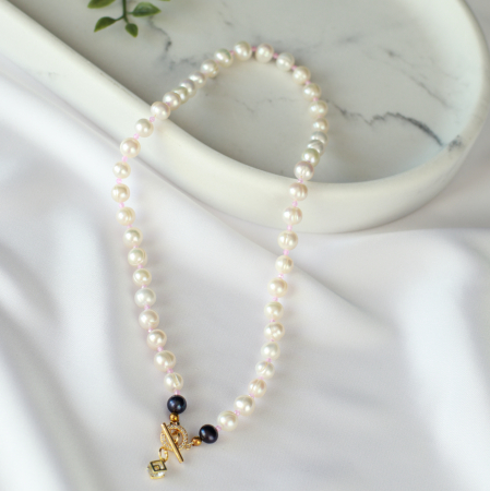 Colier Perle Albe - Amedeea [4]