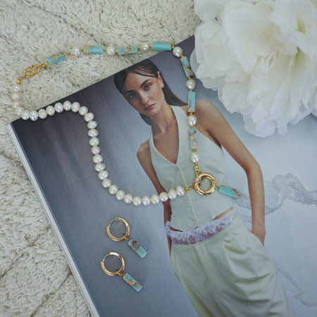 DYO 1/2 colier perle naturale, jasp sintetic [1]