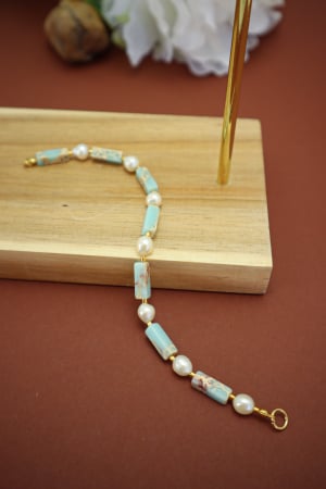 Design Your Own - DYO 1/2 colier perle naturale, jasp sintetic