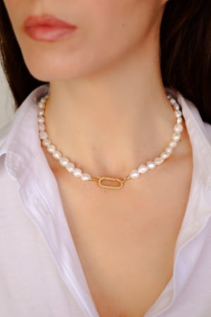 Design Your Own - DYO Colier perle albe