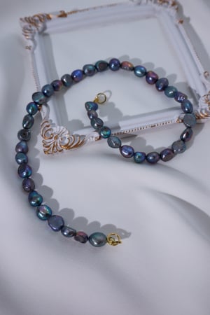 DYO - Colier Perle Diforme Indigo 8-9 mm [4]