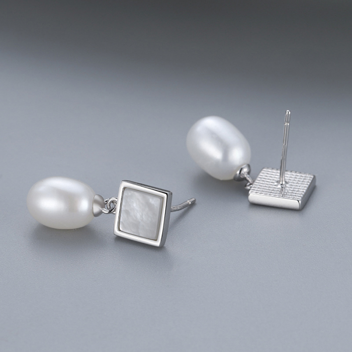 Cercei din argint cu perle naturale de cultură și sidef – eleganță subtilă și confort [2]