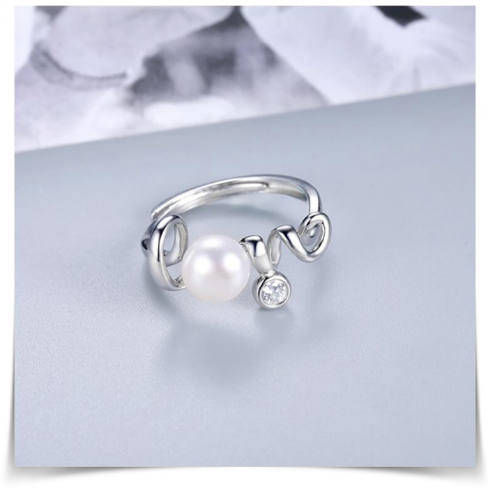 Inel LOVE cu perla de cultura [1]