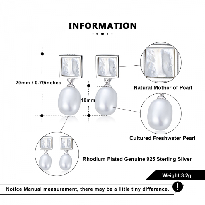 Cercei din argint cu perle naturale de cultură și sidef – eleganță subtilă și confort [6]