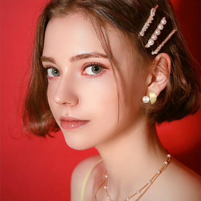 Cercei Luce din argint placat cu aur de 14K și perlă de cultură – moderni și rafinati [2]