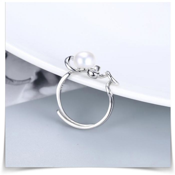 Inel LOVE cu perla de cultura [4]