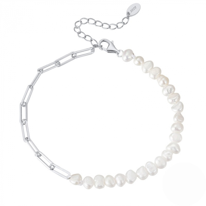 Set bratara si colier din argint cu perle naturale [2]