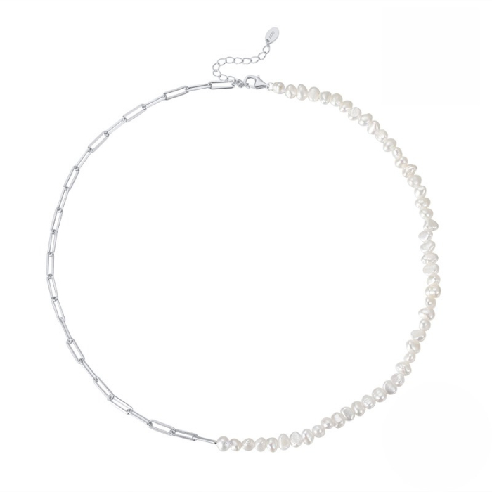 Set bratara si colier din argint cu perle naturale [3]