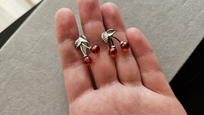 Cercei Cirese argint rodiat - Cu cirese la urechi! [3]