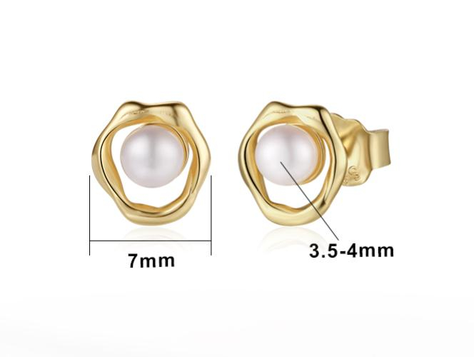 Cercei Lotus argint cu perla [2]