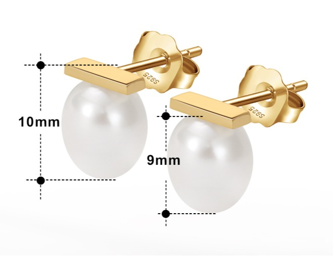 Cercei Victoria din argint placat cu aur și perlă de cultură – eleganță atemporală [2]