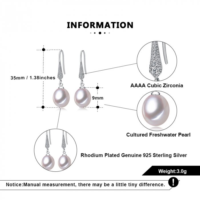 Cercei Zaphyre din argint rodiat cu zirconii și perlă de cultură [7]