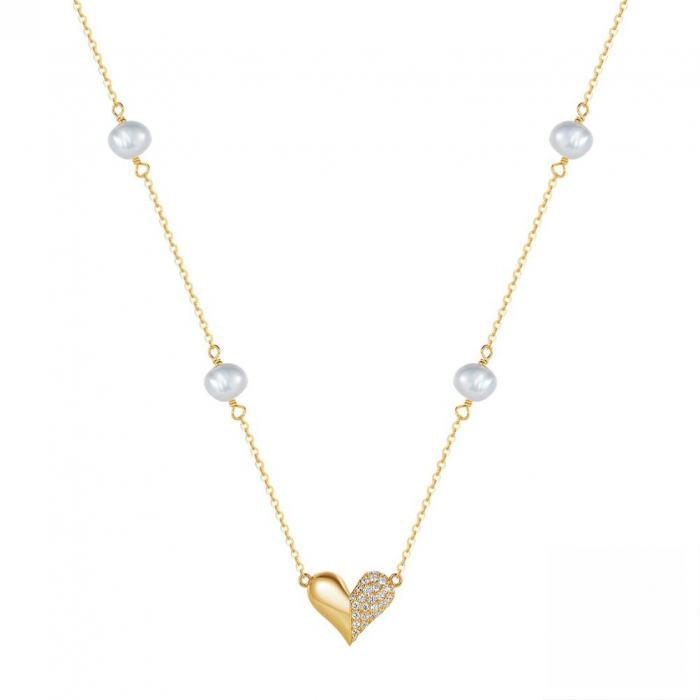 Colier Heart Me perle de cultura cu inima - simbol al iubirii [1]