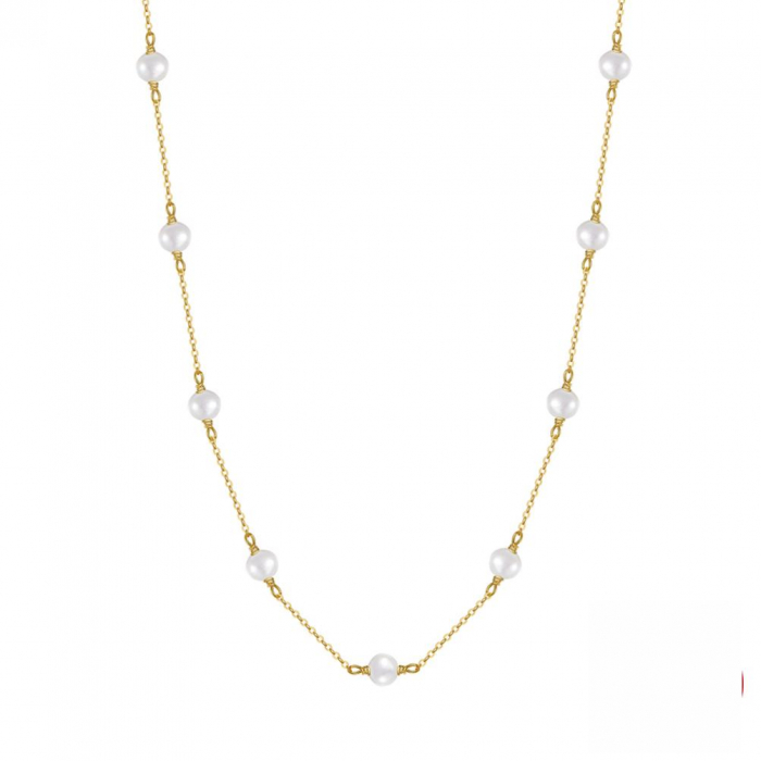 Colier Jennifer din argint placat cu aur cu perle de cultură – Eleganță și rafinament [1]