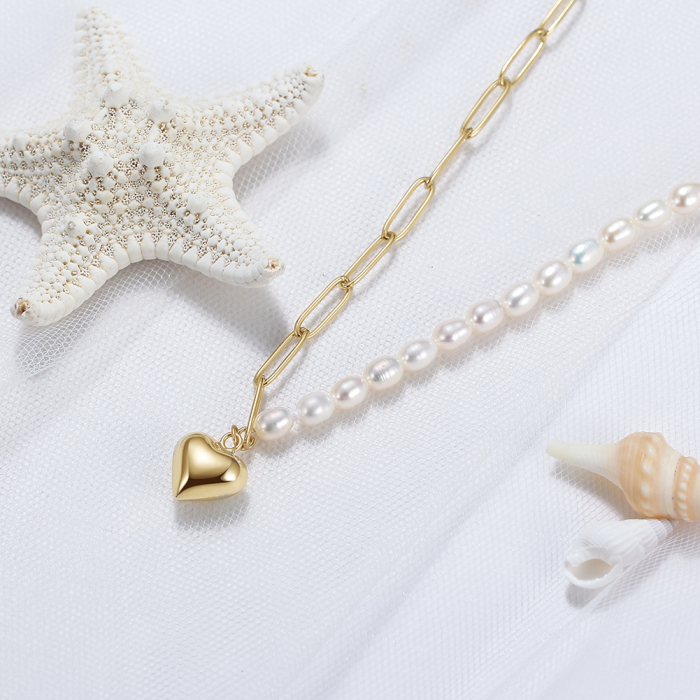 Colier perle cu pandativ inima [6]