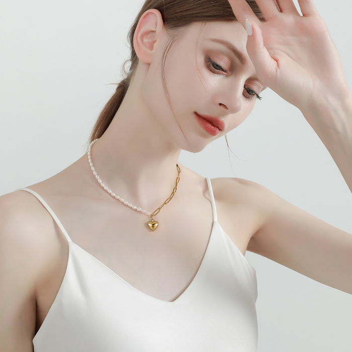 Colier perle cu pandativ inima [3]