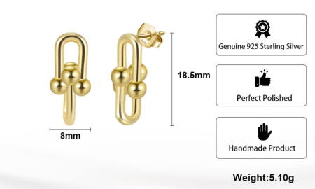 Cercei din argint 925 rodiat Link Tiffany [2]