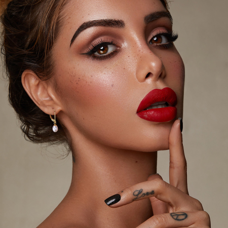 Cercei Sara din argint placat cu aur 14K cu perle de cultură [2]