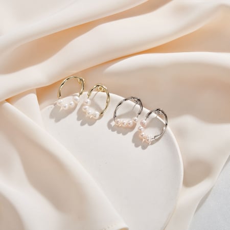 Cercei Ghia din argint placat cu aur 14 karate [2]