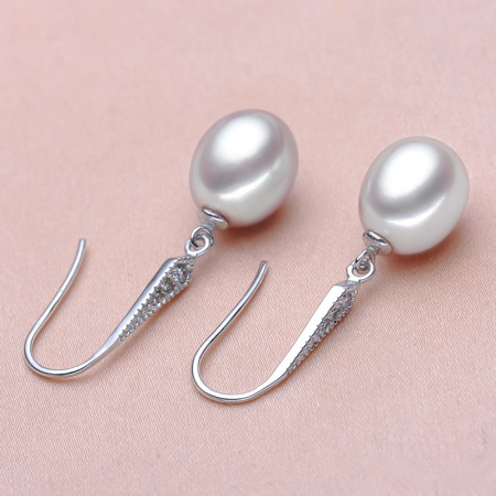 Cercei Zaphyre din argint rodiat cu zirconii și perlă de cultură [3]
