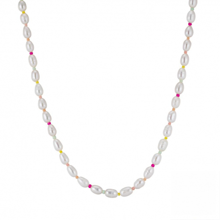 Colier cu perle naturale și mărgele colorate – eleganță și stil unic