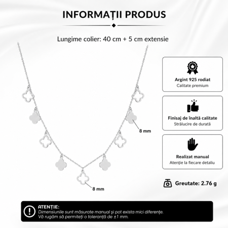 Colier din argint rodiat cu trifoi – design elegant și minimalist [1]