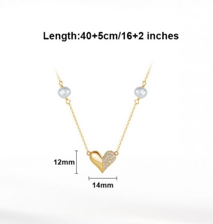 Colier Heart Me perle de cultura cu inima - simbol al iubirii [4]