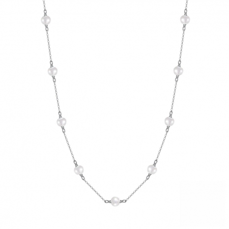 Coliere - Colier Jennifer din argint rodiat cu perle de cultură
